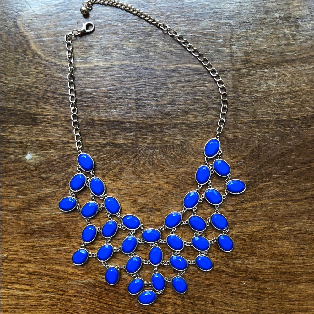 Blue statement necklace
